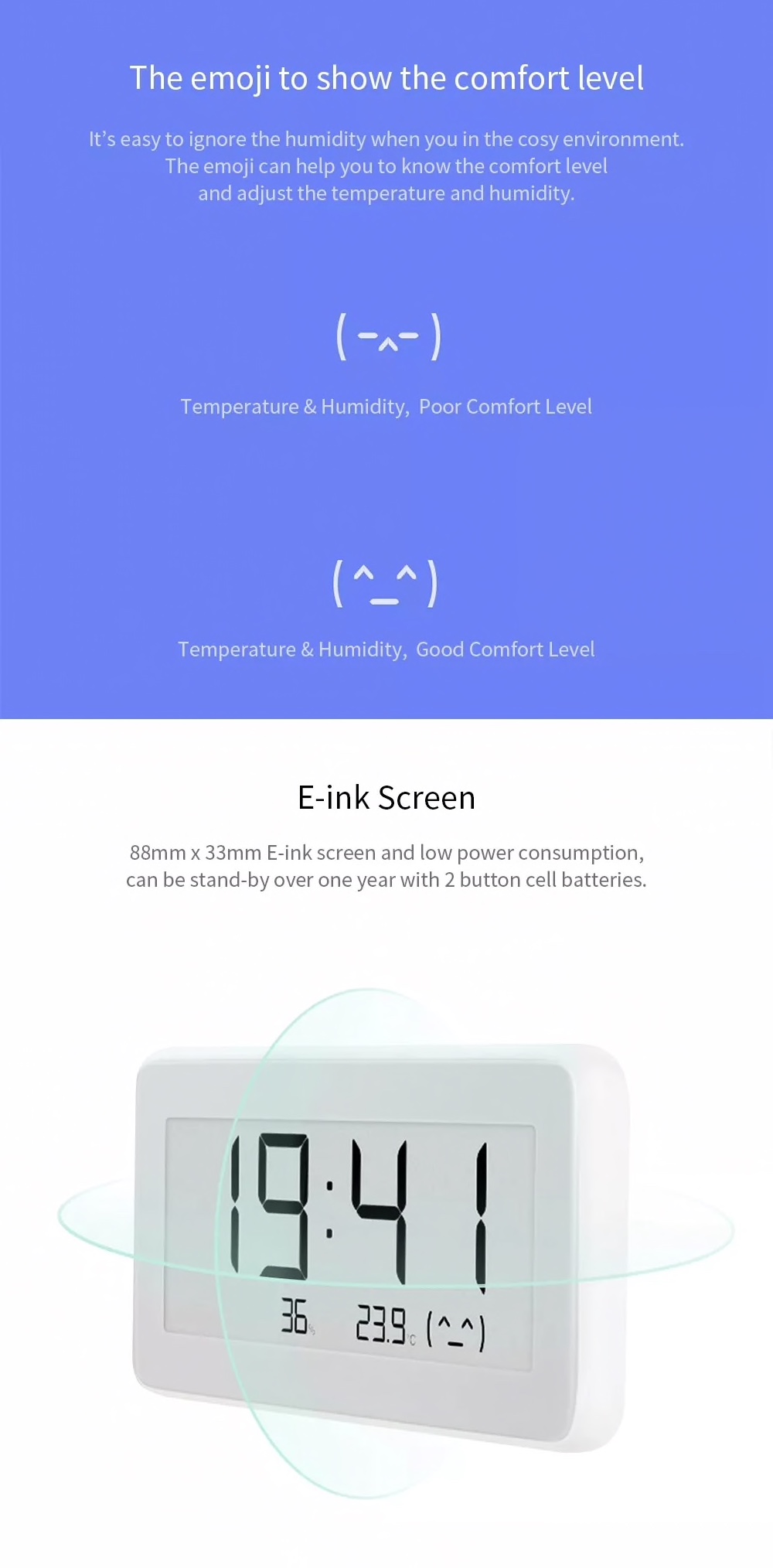 Xiaomi Mijia Smart Digital clock Thermometer Humidity - Chytré hodiny s senzorem teploty a vlhkosti test recenze